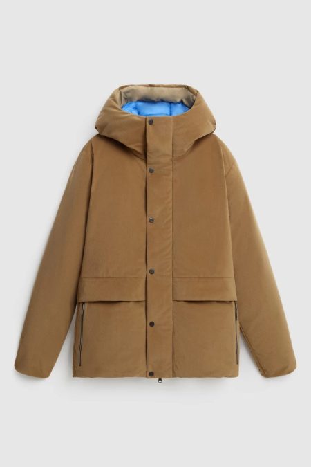 Parka Wool Brown Blend Jacket