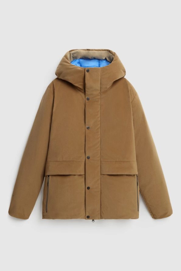 Parka Wool Brown Blend Jacket