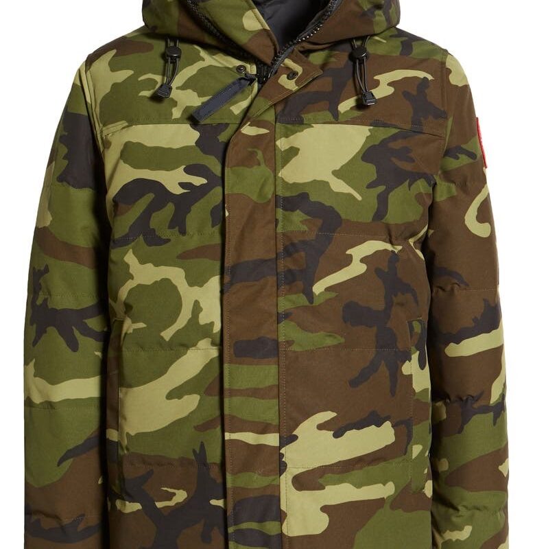 Camo Water Resistant Down Parka Jacket