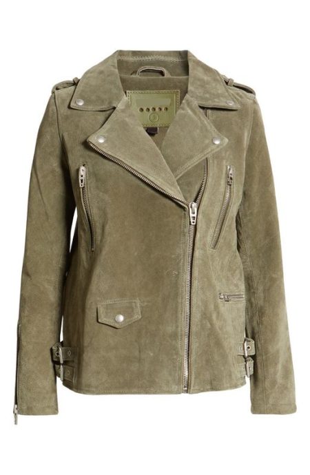 Long Suede Motorcycle Jacket