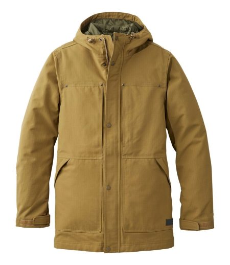 Men's Rugged Brown Parka Jacket