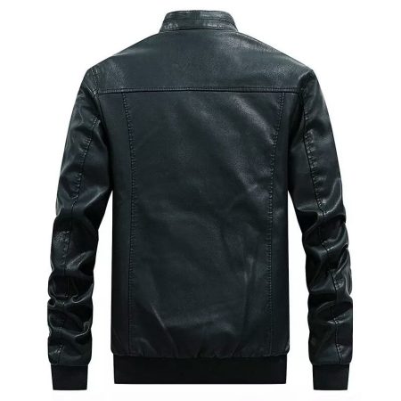 Back view of Suede Leather Motorcycle Jacket