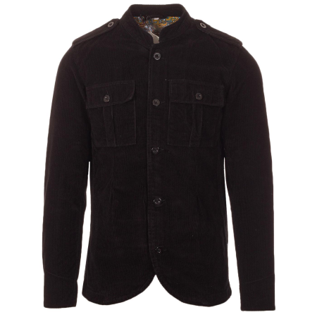 England Mod Cord Black Tunic Military Jacket