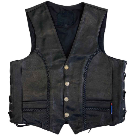 Legendary Leather Black Vest