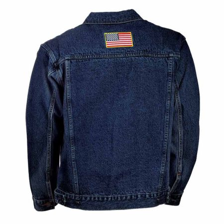 Back view of Men's Blue Denim Jacket