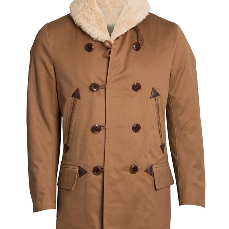 Men's Cotton Shearling Pea Coat