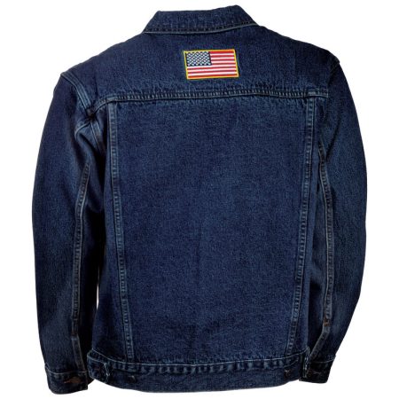 Back view of Men's U.S. Marines Denim Military Jacket