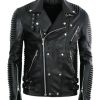 Black Motorcycle Leather Jacket