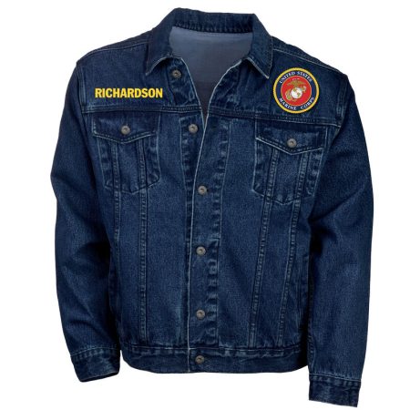 Men's U.S. Marines Denim Military Jacket