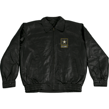 Army Leather Bomber Jacket