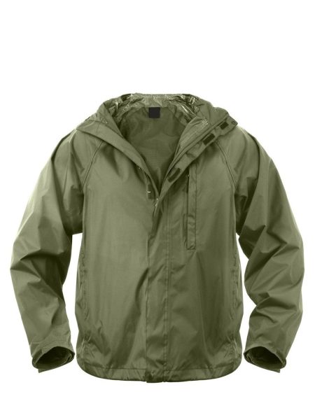 Men's Packable Waterproof olive Military Jacket