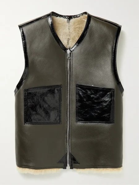 Reversible Shearling Gilet Leather Vest