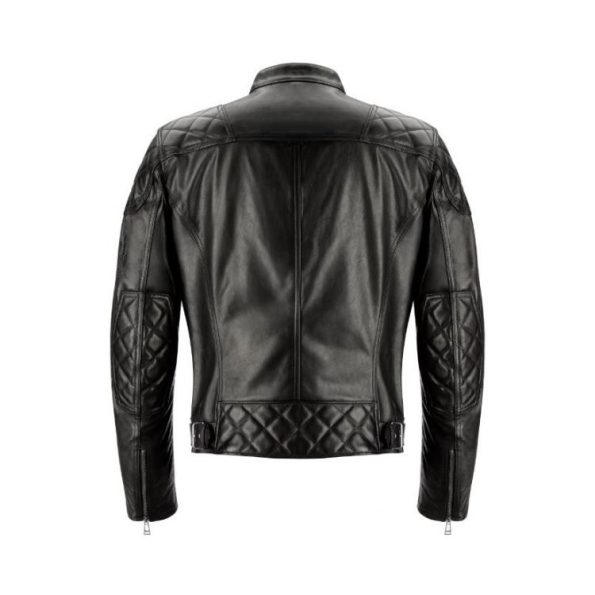 Back view of Motorcycle Ivy Bull Leather Jacket