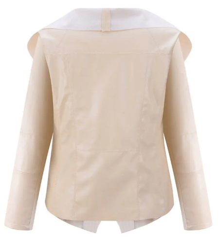 Back view of Turn-down Collar Moto Jacket