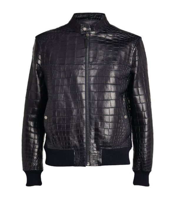 Bomber Black Leather Jacket