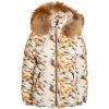 Lynx Print Puffer Parka Jacket