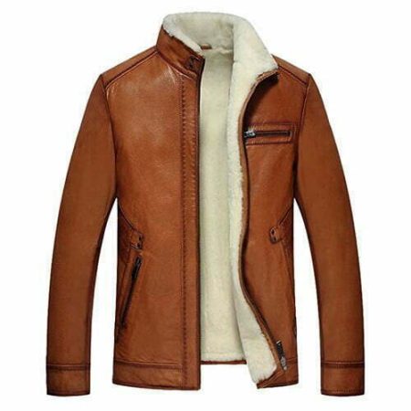 Men's Shearling Lined Leather Jacket