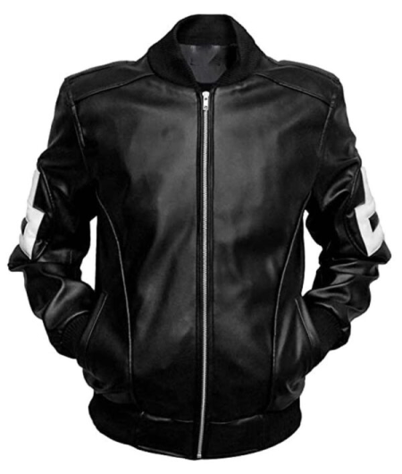 Men's Bomber Black Leather Jacket
