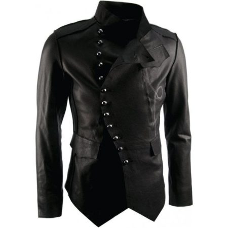 Men's Military Fitted Leather Jacket
