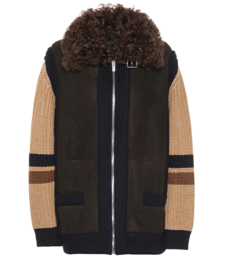 Men's Suede-Wool Military Jacket