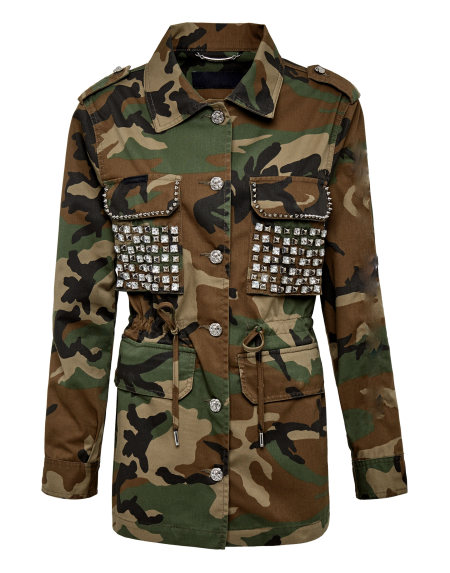 Women's Camo Polyester Parka Jacket