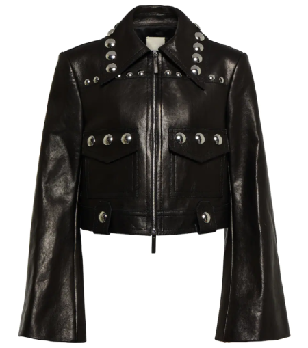 Women's Embellished Leather Jacket