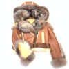 Women's Natural Fox Shearling Aviator Jacket