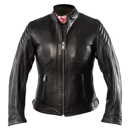 Women's Star Black Leather Jacket