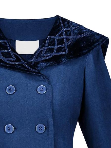Women’s Swing Blue Wool Pea Coat