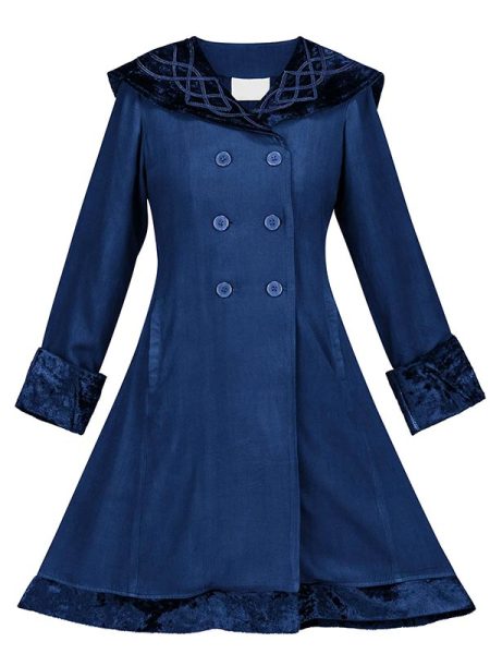 Women’s Swing Blue Wool Pea Coat