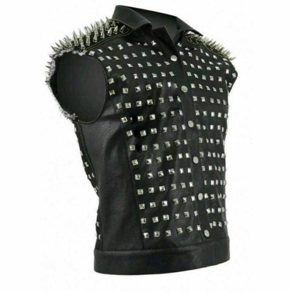 Studded Leather Vest