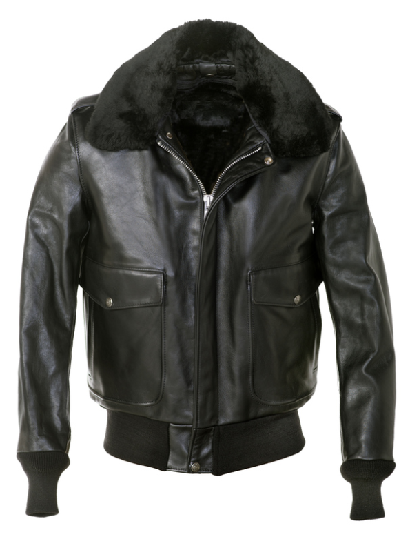 A-2 Naked Cowhide Leather Flight Jacket