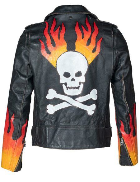 Back view of Flame Perfecto Jacket