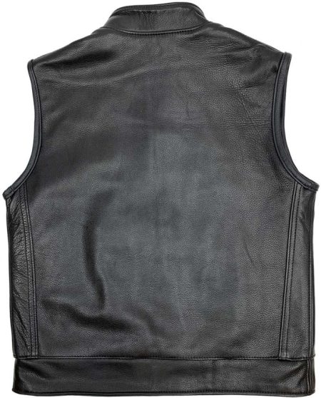 Back view of Legendary Leather Motorcycle Vest