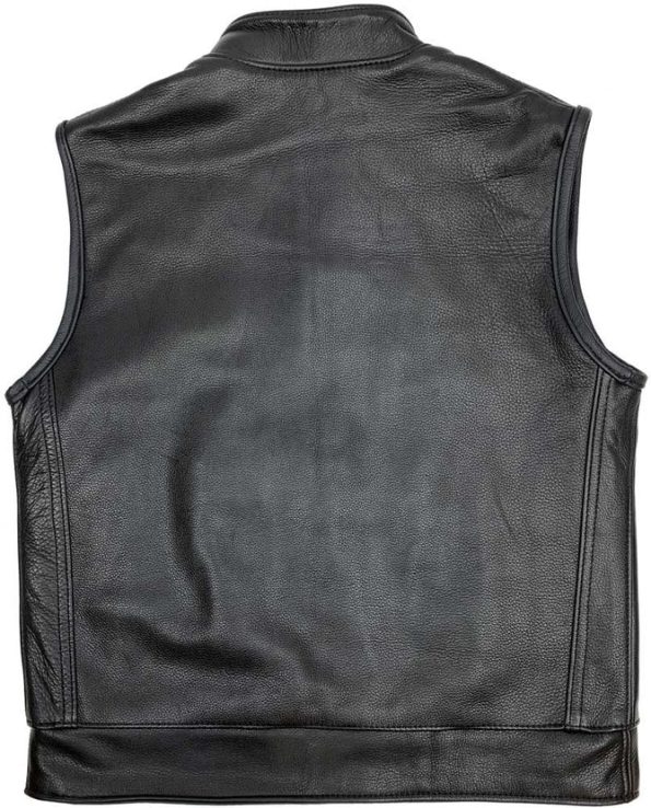 Back view of Legendary Leather Motorcycle Vest