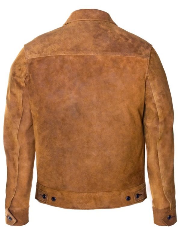 Back Men's Unlined Rough Out Suede Jacket