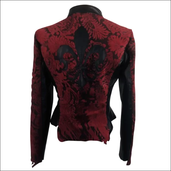 Back view of Queen Edge Leather Jacket