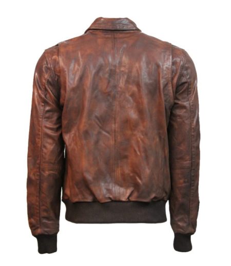 Back view of Top Gun Flying Tigers Leather Jacket