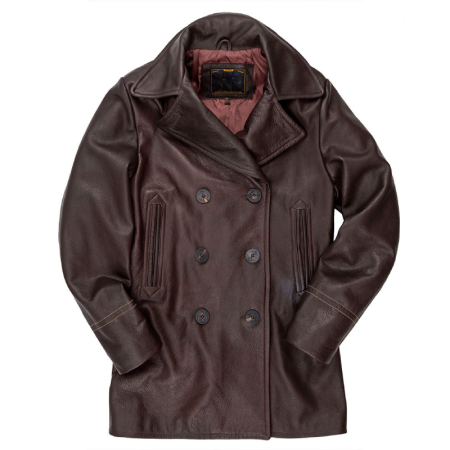 Leather Pea Coat