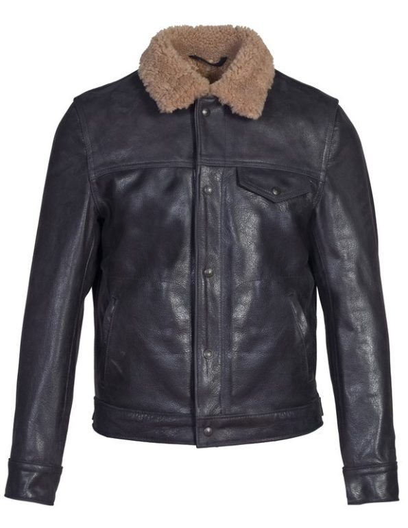 Men's Buffalo Leather Trucker Jacket
