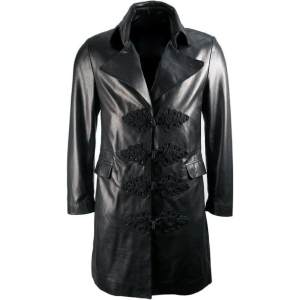 Men's Luxury Black Leather Coat
