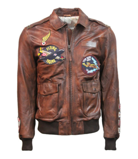 Top Gun Flying Tigers Leather Jacket