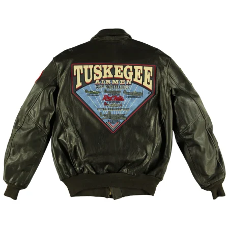 Back view of Tuskegee Airmen A-2 Jacket