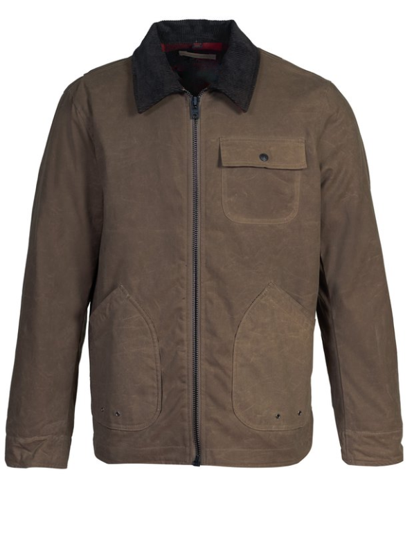 Khaki Waxed Cotton Chore Jacket