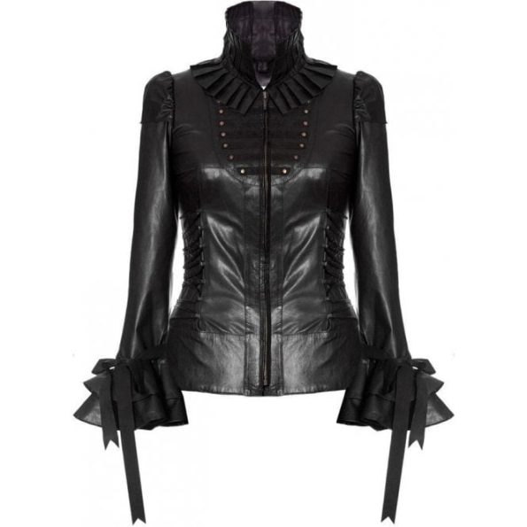 Women's Luxury Biker Black Leather Jacket