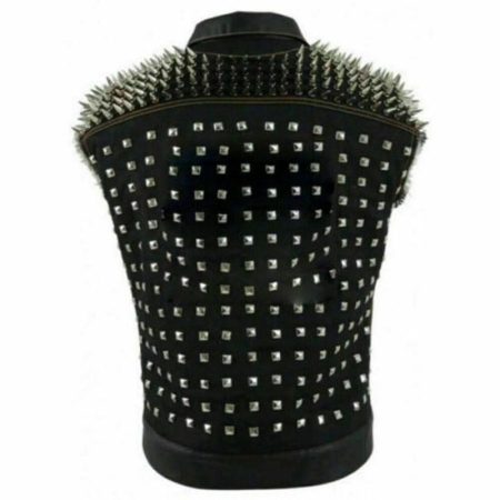 Back Studded Leather Vest