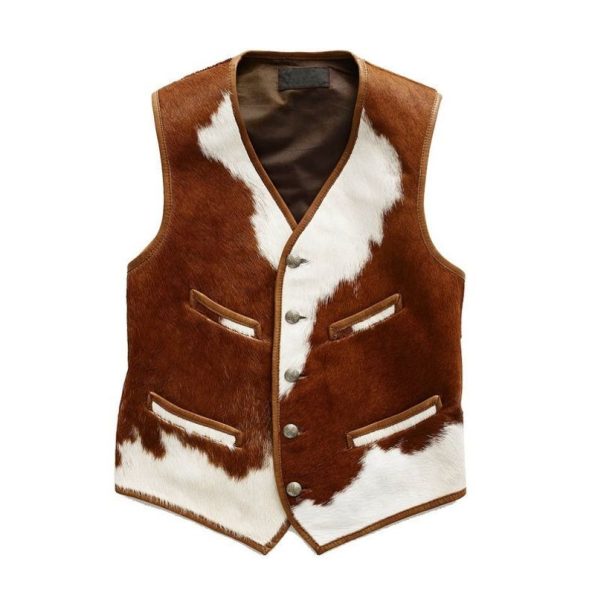 Vintage Men Leather Vest