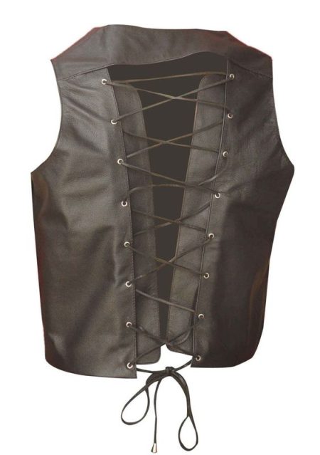 Back view of Real Leather Vest