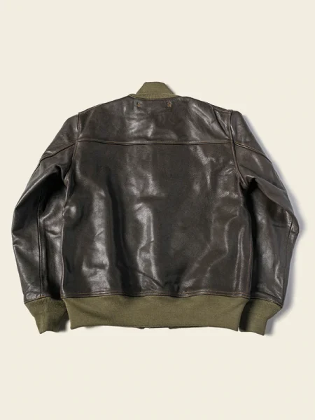 Back view of Leather Flight Jacket