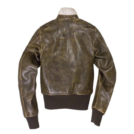 Back Leather Women Sweater Jacket